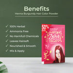 Load image into Gallery viewer, Zeba Zulf-e-Henna Hair Color Powder burgundy