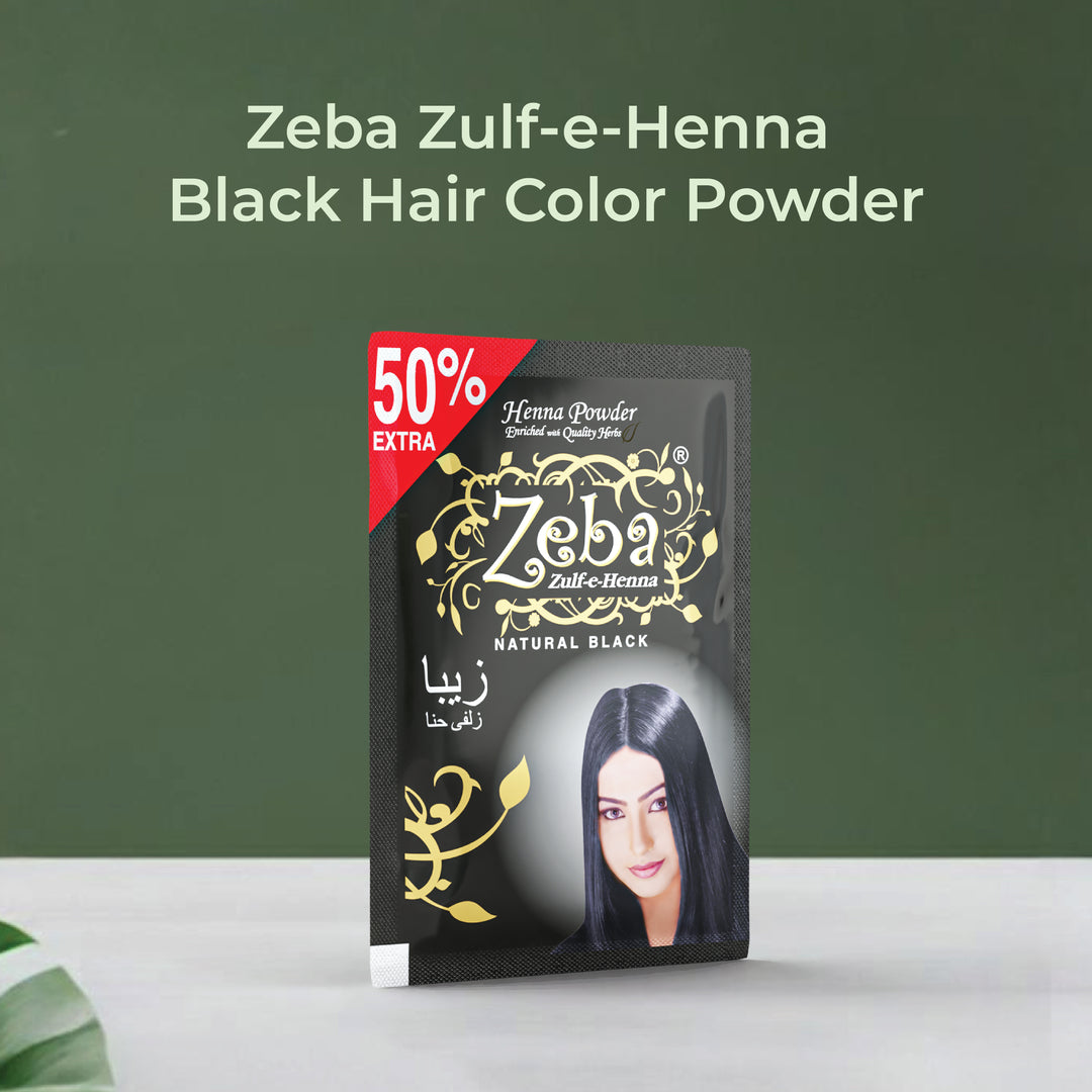 Zeba Zulf-e-Henna Hair Color Powder Black