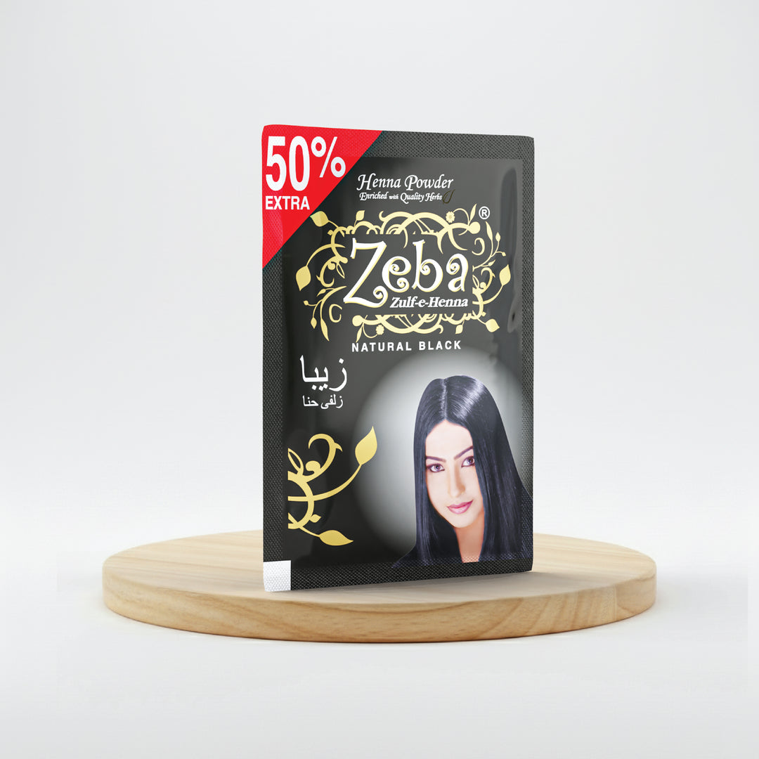 Zeba Zulf-e-Henna Hair Color Powder Black